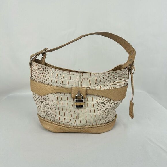 Vintage Y2K Faux Leather Animal Print Tote Shoulder Bag - Picture 1 of 7